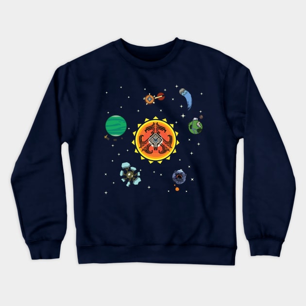 Hearthian Solar System Crewneck Sweatshirt by Evanly